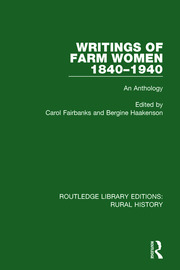 Writings of Farm Women, 1840-1940: An Anthology book cover