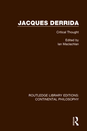 Jacques Derrida book cover