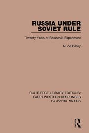 Russia Under Soviet Role: Twenty Years of Bolshevik Experiment book cover
