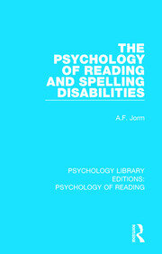 The Psychology of Reading and Spelling Disabilities book cover