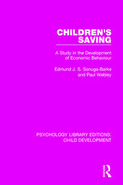 Children's Saving: A Study in the Development of Economic Behaviour book cover