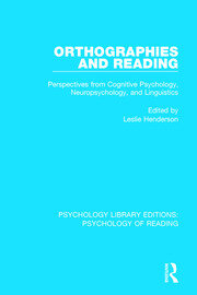 Orthographies and Reading: Perspectives from Cognitive Psychology, Neuropsychology, and Linguistics book cover