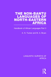 The Non-Bantu Languages of North-Eastern Africa: Handbook of African Languages Part 3 book cover
