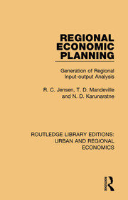 Regional Economic Planning: Generation of Regional Input-output Analysis book cover
