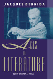 Acts of Literature book cover