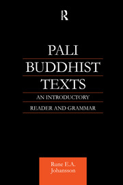 Pali Buddhist Texts: An Introductory Reader and Grammar book cover