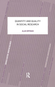 Quantity and Quality in Social Research book cover