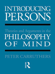 Introducing Persons: Theories and Arguments in the Philosophy of the Mind book cover
