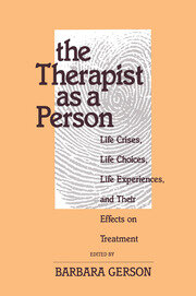 The Therapist as a Person: Life Crises, Life Choices, Life Experiences, and Their Effects on Treatment book cover