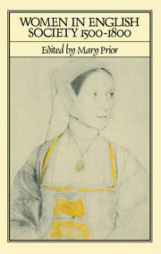Women in English Society, 1500-1800 book cover