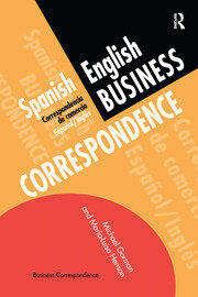 Spanish/English Business Correspondence: Correspondecia de comercio Espanol/Ingles book cover