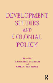 Development Studies and Colonial Policy book cover