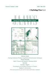 Training Nonhuman Primates Using Positive Reinforcement Techniques: A Special Issue of the journal of Applied Animal Welfare Science book cover