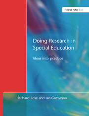 Doing Research in Special Education: Ideas into Practice book cover