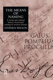 The Means Of Naming: A Social History book cover