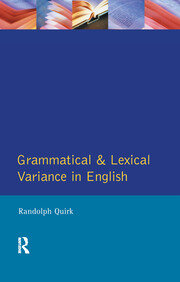 Grammatical and Lexical Variance in English book cover