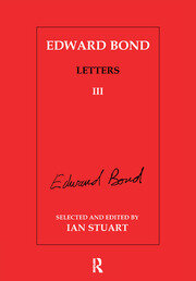Edward Bond: Letters 3 book cover