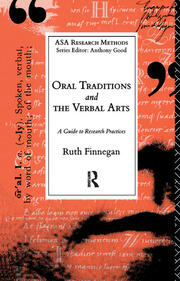 Oral Traditions and the Verbal Arts: A Guide to Research Practices book cover