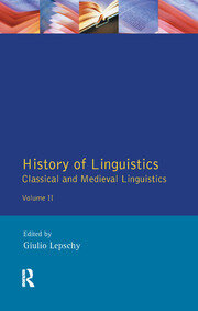 History of Linguistics Volume II: Classical and Medieval Linguistics book cover