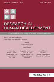 Successful Aging: A Special Issue of research in Human Development book cover