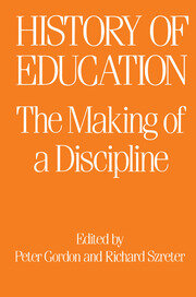 The History of Education: The Making of a Discipline book cover