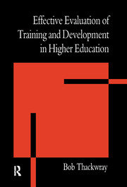 The Effective Evaluation of Training and Development in Higher Education book cover