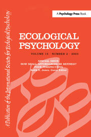 How Shall Affordances Be Refined?: Four Perspectives:a Special Issue of ecological Psychology book cover