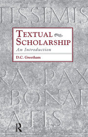 Textual Scholarship: An Introduction book cover
