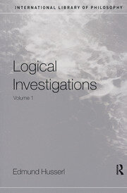 Logical Investigations Volume 1 book cover