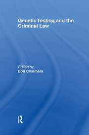 Genetic Testing and the Criminal Law book cover