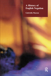 A History of English Negation book cover