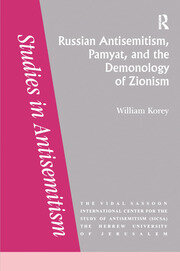 Russian Antisemitism Pamyat/De book cover