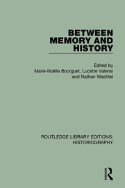 Between Memory and History book cover