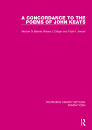 A Concordance to the Poems of John Keats book cover
