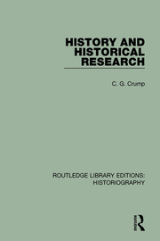 History and Historical Research book cover
