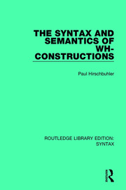 The Syntax and Semantics of Wh-Constructions book cover