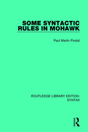 Some Syntactic Rules in Mohawk book cover
