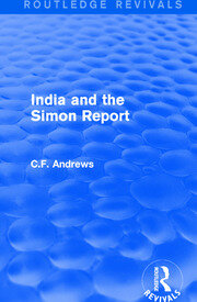 Routledge Revivals: India and the Simon Report (1930) book cover