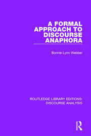 A Formal Approach to Discourse Anaphora book cover