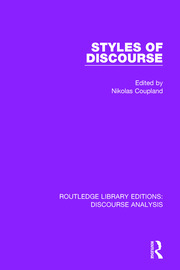 Styles of Discourse book cover