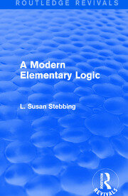 Routledge Revivals: A Modern Elementary Logic (1952) book cover