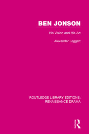 Ben Jonson: His Vision and His Art book cover
