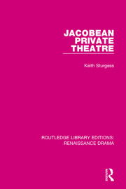 Jacobean Private Theatre book cover