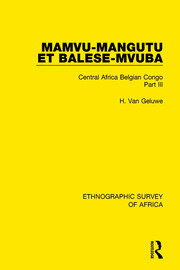 Mamvu-Mangutu et Balese-Mvuba: Central Africa Belgian Congo Part III book cover