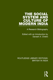 The Social System and Culture of Modern India: A Research Bibliography book cover