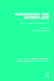 Humanising the Workplace: New Proposals and Perspectives book cover