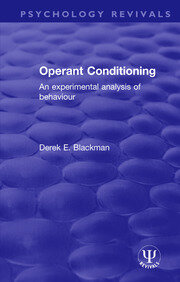 Operant Conditioning: An Experimental Analysis of Behaviour book cover