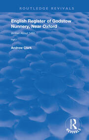 English Register of Godstow Nunnery, Near Oxford: Part I book cover