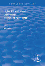 Higher Education and Disabilities: International Approaches book cover