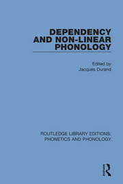Dependency and Non-Linear Phonology book cover